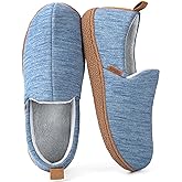 LongBay Women's Memory Foam House Shoes Cozy Brushed Jersey Slippers for Indoor Outdoor