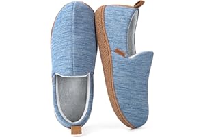 LongBay Women's Memory Foam House Shoes Cozy Brushed Jersey Slippers for Indoor Outdoor