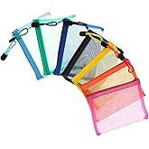 ValueBargain 7Pcs Small Mesh Pouch with Zipper, 5" x 4" Mini Travel Mesh Zipper Pouches for Purse Mini Organizer Pouches Perfect for Daily Toiletries Cosmetic Lipstick, Durable Nylon Pouch