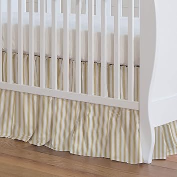 beige crib skirt