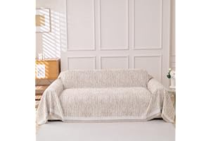 Erke Loveseat Cover Sheet Blanket, Machine Washable Non Slip Chenille Cushion Slipcover for Pets, 2-Seater Love seat Sofa Bed Chair Slip Covers Furniture Decor Protector