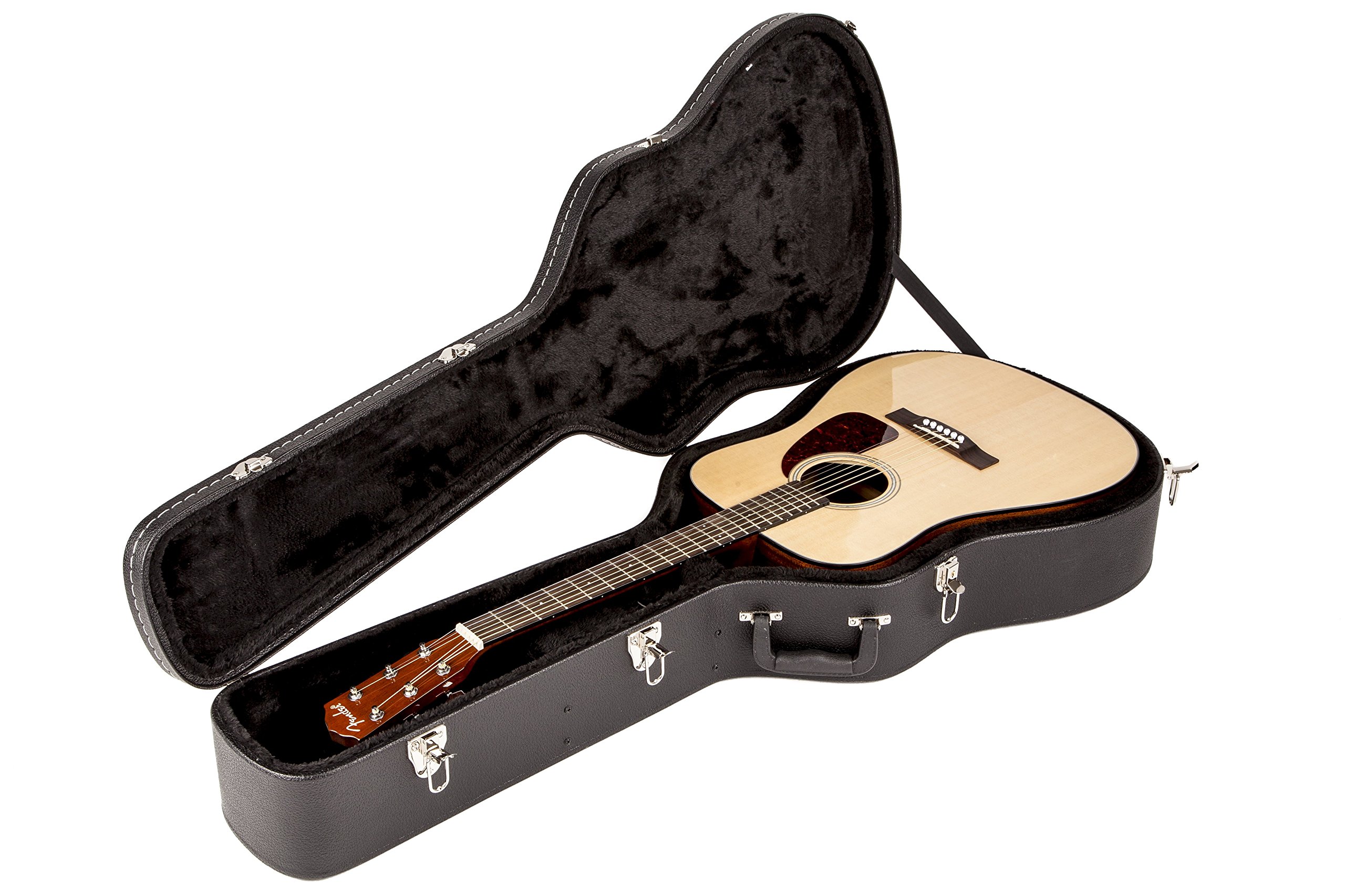Galleon Fender FlatTop Dreadnought Acoustic Guitar Case, Black