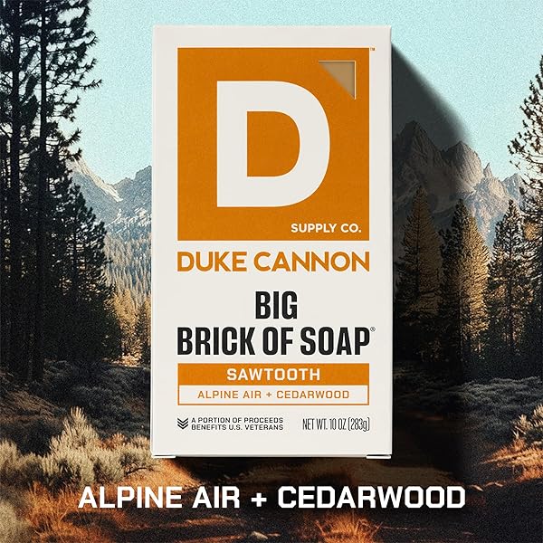 DUKE CANNON SUPPLY CO. EXTRA LARGE BAR SOAP BUNDLE – MEN’S NATURAL BAR SOAP WITH MASCULINE SCENTS – AMERICAN-MADE SOAP – ALL SKIN TYPES -BIG BRICK OF SOAP – SAWTOOTH,10 OZ