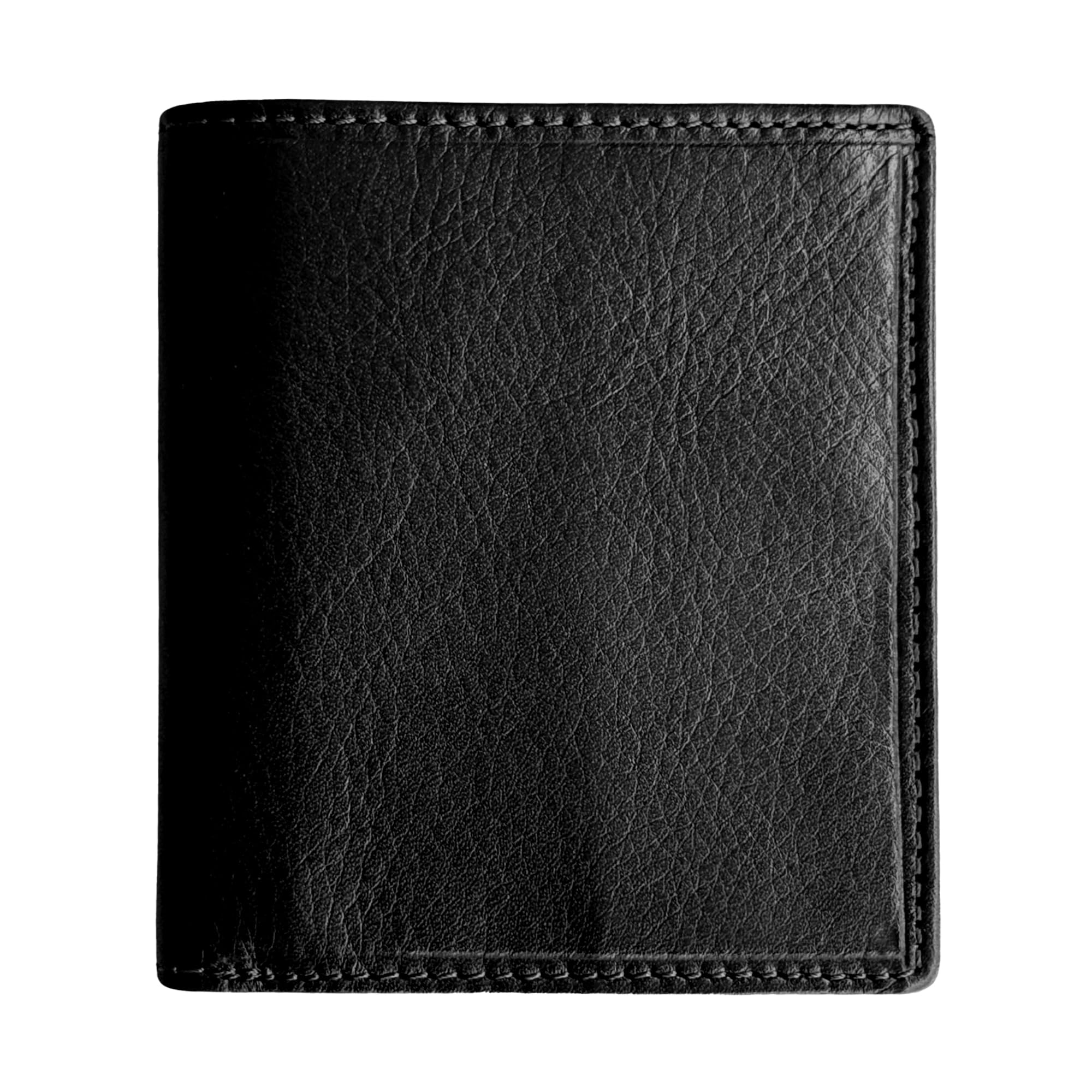 TOPSUM LONDON Genuine Leather RFID Blocking Wallet - Men Slim Wallets with RFID Block Technology - Stop Electronic Pick Pocketing - Travel Bifold Small Wallet Purse 4010 (Black)