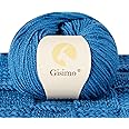 Gisimo 100% Merino Wool Yarn, 6-Ply Luxurious and Soft Yarn for Hand Knitting & Crocheting, 1.76 OZ/50g, 127 yds/116 Meters(Jazz Blue, 1 Ball)