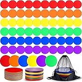 Haull Spot Markers Floor Spots with Bag Non Slip Vinyl Poly Dots for Gym Floor Basketball Football Soccer Sports Speed Agilit