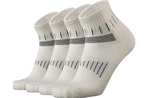 RedHero Men's Merino Wool Cushion Low Cut Quarter Socks Outdoor Hiking Hike Light Trail Running Performance Moisture Control