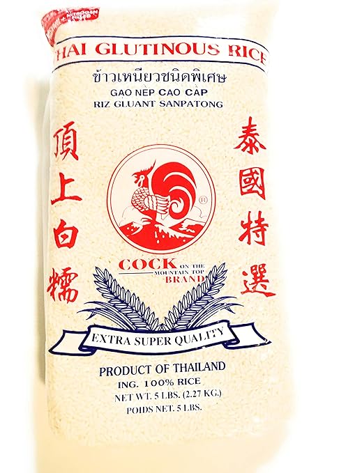 Cock Brand Thai Glutinous Rice 5 Lbs(2 Pack) Grocery