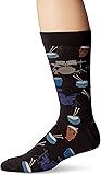 K. Bell Socks mens Music to My Ears Novelty Crew Socks