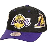 Mitchell & Ness LA Los Angeles Lakers Overbite Pro Cap, Adjustable Hat Black Purple