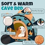 Pantula Blue Leopard Guinea Pig Bed House Cave with Removable Pad view 3