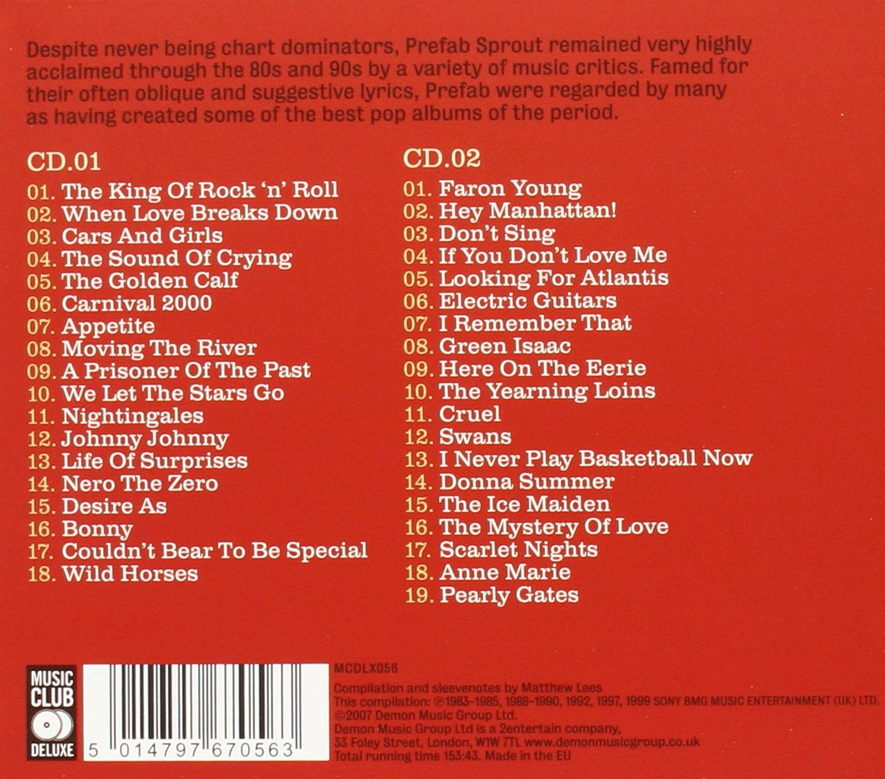 Prefab Sprout Kings Of Rock N Roll The Best Of Amazon Com Music