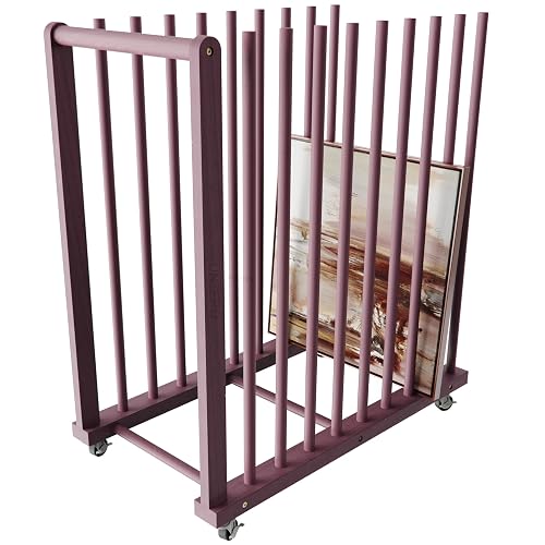 Printmaking Studio Tool Rack UNZERO Art Storage Rack With Handle & Caster Wheels for Canvas, Drawing ...