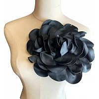 Satin Fabric Rose Flower Brooches Dainty Leopard Print Dyed Large...