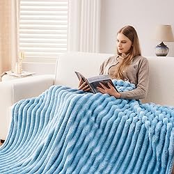 NEWCOSPLAY Super Soft Throw Blanket Blue Premium