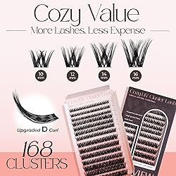 LASHVIEW Cluster Lashes 168pcs D Curl DIY Cluster