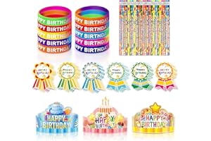 BSTOYDER Happy Birthday Kits for Kids Classroom, Students Kindergarten Birthday Party Hats for School Teacher Classroom Party Supplies
