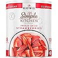 READYWISE - Simple Kitchen Freeze Dried Strawberries, 18 Servings, Vegan, Gluten Free, Healthy Snack, Survival Food, Dried Fruit, Strawberries