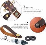 Nefelibata Guitar Strap Embroidered Cotton with Cowhide Ends 38–64in view 6