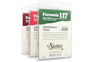 SHORTIE'S CANDLE COMPANY Formula 117 Dicken's Christmas, Christmas Eve & Tree Scented Wax Melts Variety Pack - 3 Highly Scented 3 Oz. Bars - Made With Natural Oils