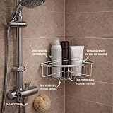 Sagittarius 80S1 Corner Shower Caddy SUS 304 Stainless Chrome 8cm Deep view 3