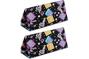 FOKDUVB 2 Pack of Playing Card Holder for Bridge Canasta Poker Games Bingo Ticket Holder for Pull Tabs Gambling Tickets Bingo Accessories for Players Card Game Stuff Supplies (Jet Black, Bingo Theme)