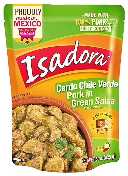 ISADORA FULLY COOKED PORK CHILE VERDE 15 OZ...