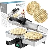 Pizzelle Maker- Polished Electric Baker Press Makes