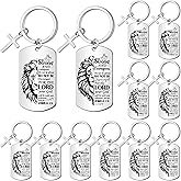 Liliaafar 12 Pcs Christian Keychains Christmas Religious Inspirational Keychains Best Christian Christmas Gifts for Men for Xmas Fathers Day Church Men in Bulk with Lion and Bible Verse