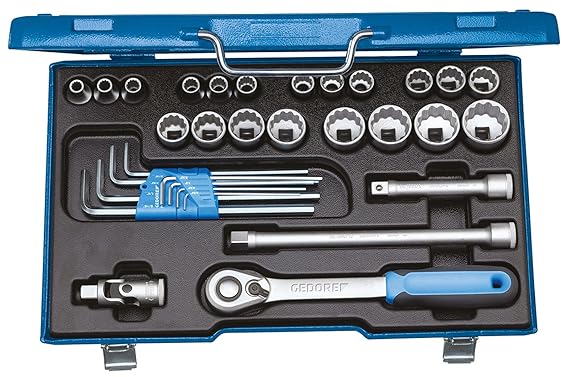 GEDORE D 19 WAU-20 Steckschlüssel-Satz 1/2' 31-TLG 5/16-1.1/4AF