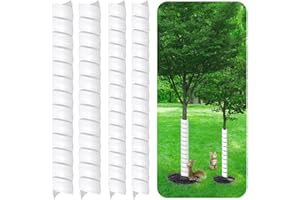 4 Pcs Tree Trunk Protector, BlumWay Plastic Spiral-Type Tree Guard with 2 Size, Tree Protectors Tree Bark Tube Wraps to Prote