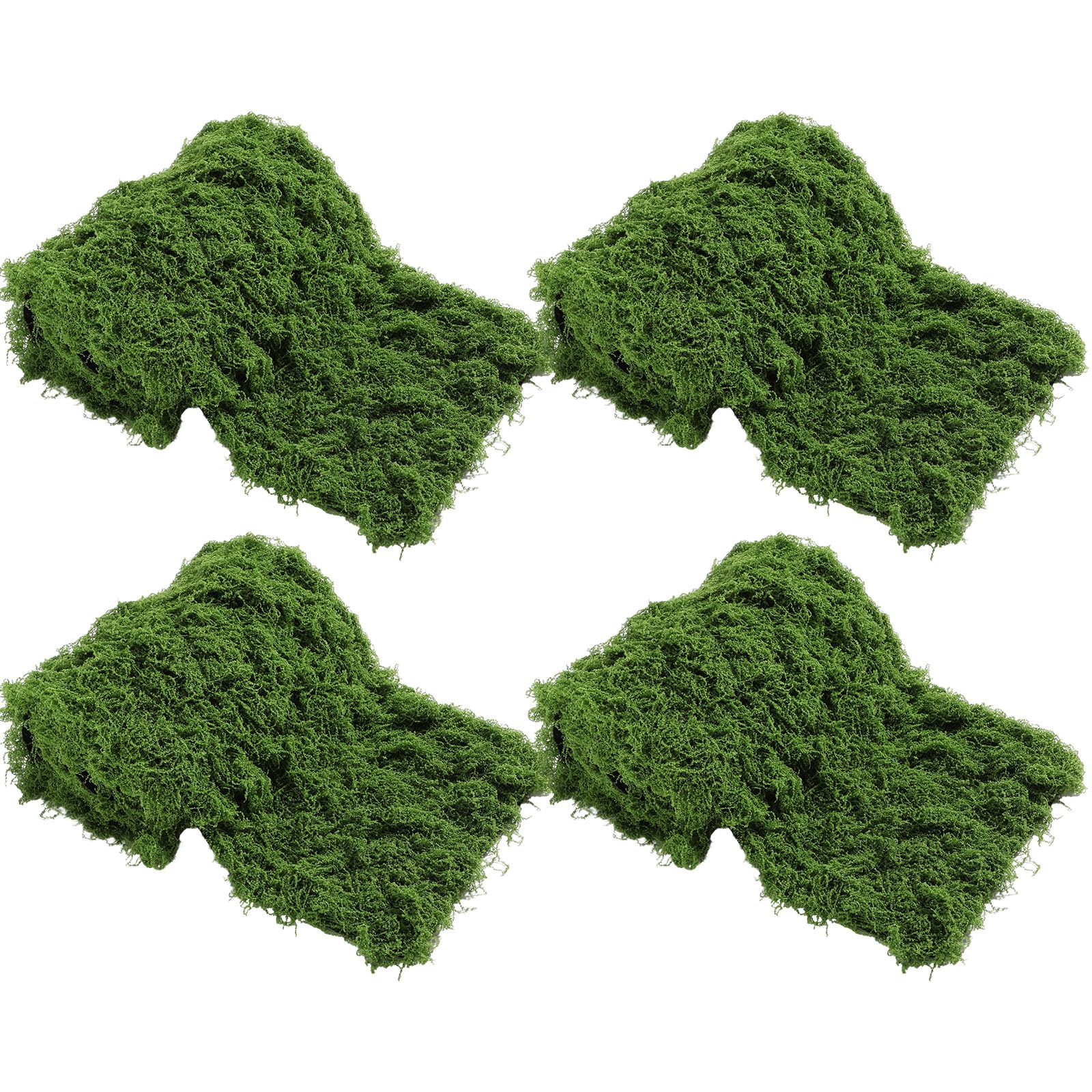Photo 1 of Zeyune 4 Pcs Fake Moss Table Runner for Crafts Artificial Moss Sheet Roll Waterproof Carpet Blanket for Wall Roof Garden Wedding Party Decoration (39 x 39 Inch)