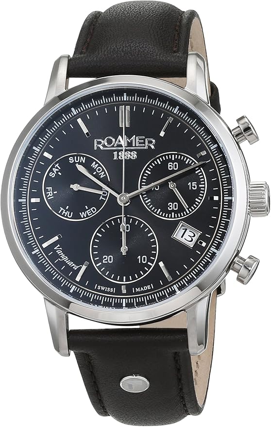 Roamer Mens Analogue Quartz Watch with Leather Strap 975819 41 55 09
