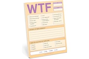 Knock Knock WTF Pad, Funny Notepads & Checklist Knock Knock Nifty Notes (Pastel), 4 x 5.25-inches