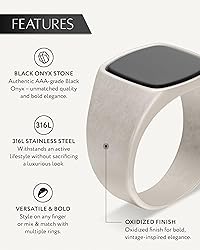 RTZN® Black Onyx Ring for men — Premium Mens