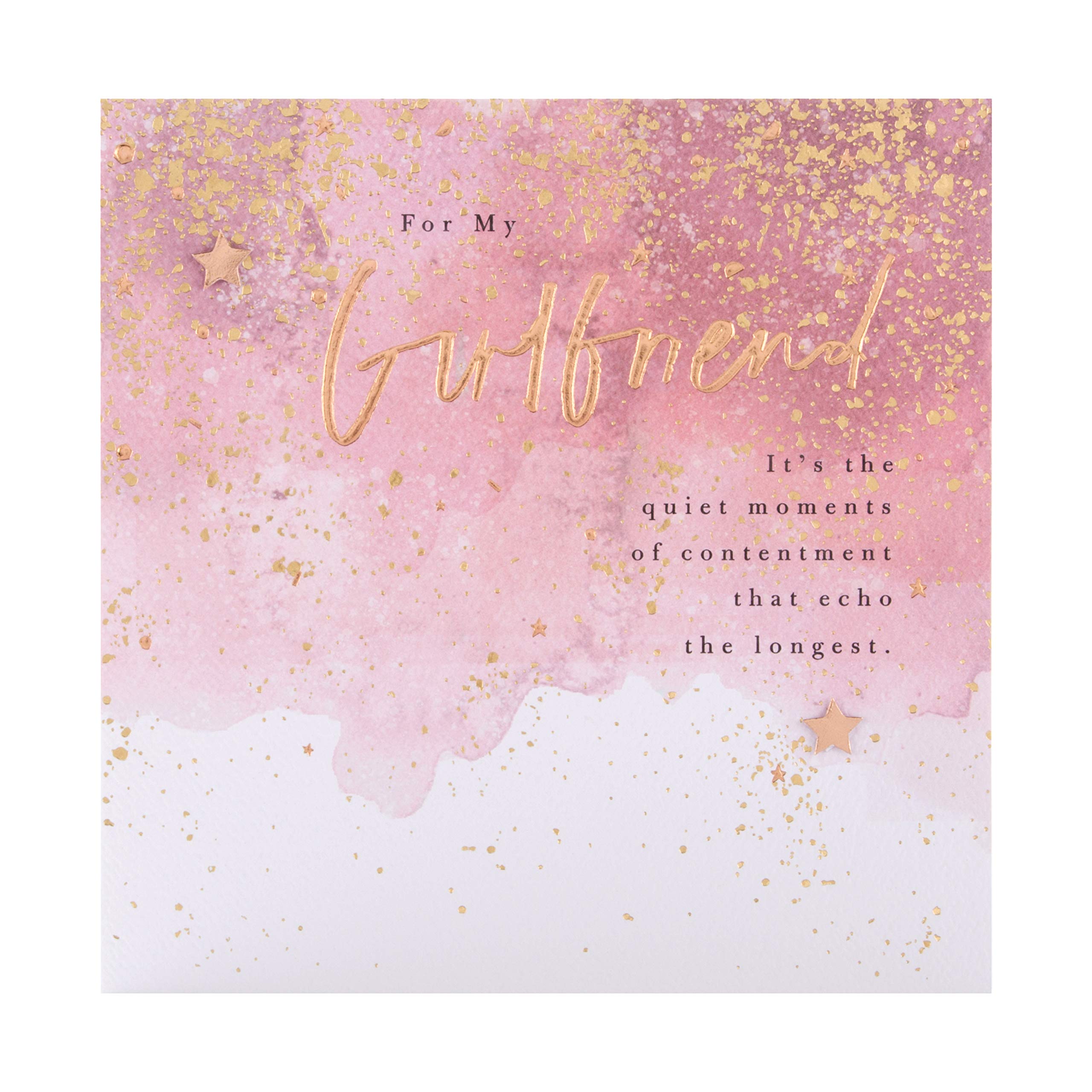 Birthday Card for Girlfriend from Hallmark - Gold Foiled Contemporary Design