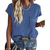 KIRUNDO Spring Summer Short Sleeve Sweater for Women 2026 Casual Sweater Vest Cotton Knit Pullover Tank Tops Fashion Clothing