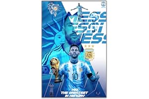 bzcpc Football Star Lionel Messi Poster Canvas Art Bedroom Wall Decor Kids Room Decor Inspirational Gift 12×18inches (Messi-4)