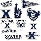 Xavier University 10ct Vinyl Large Deluxe Stickers Variety Pack - Laptop, Water Bottle, Scrapbooking, Tablet, Skateboard, Indoor/Outdoor - Set of 10