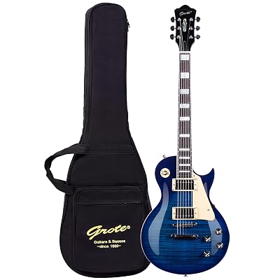 GROTE Guitar Solid Body Electric Guitar with Gigbag LPYS-006 (Blue)