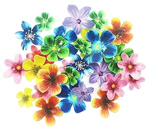 Set of 30 Edible Cupcake Toppers Wedding Cake Birthday Party Food Decoration Mixed Size & Colour (Flower)