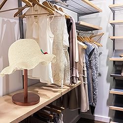 Chunful 2 Pieces Hat Display Stand Rustic Wood Hat