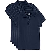 The Children's Place Girls' Short Sleeve Ruffle Pique Polo, 5 Pack