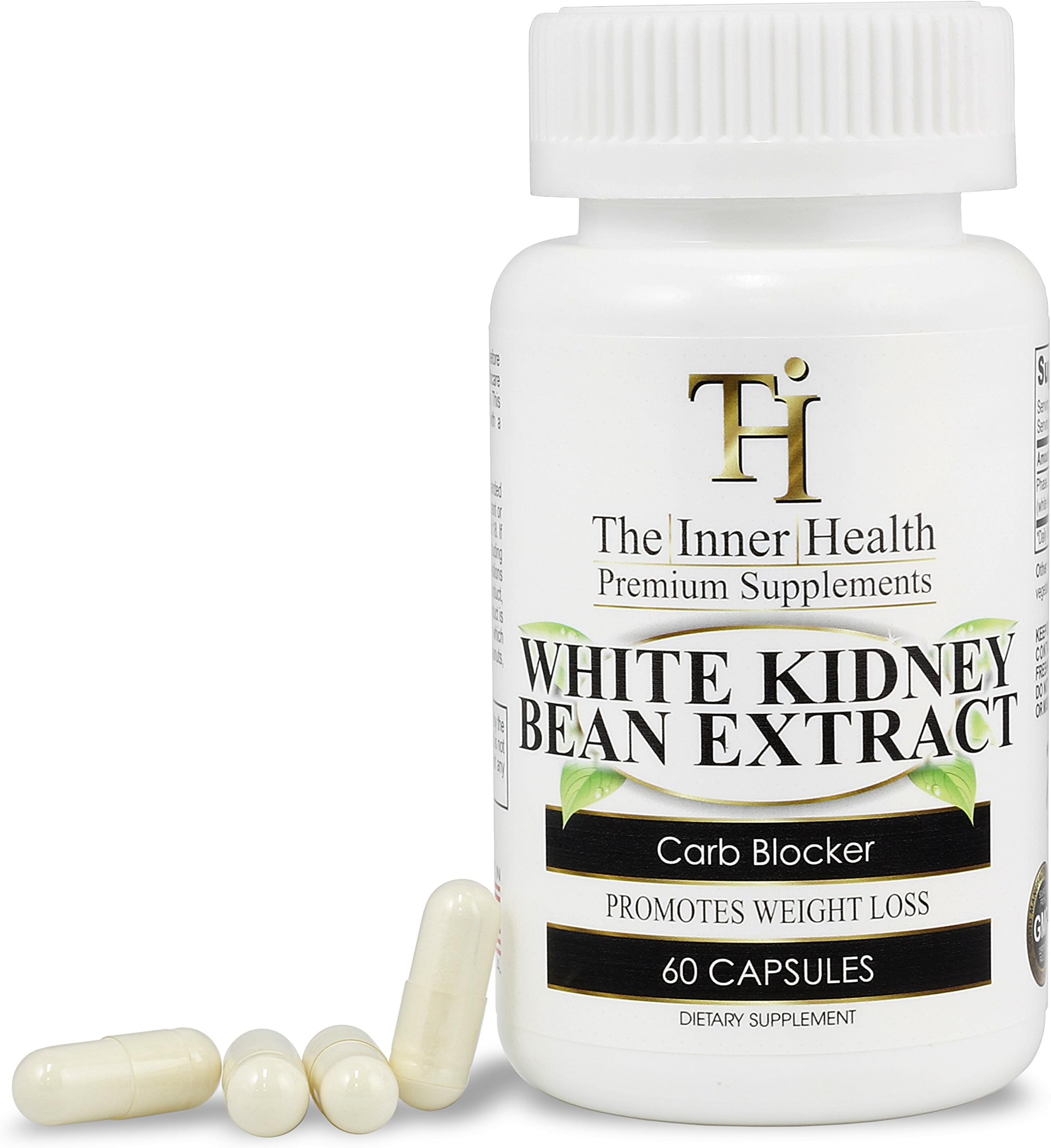 White Kidney Bean Extract - Natural Carb Blocker & Appetite Suppressant - 100% Money Back Guarantee - Order Risk Free! Made in USA - The Inner Health