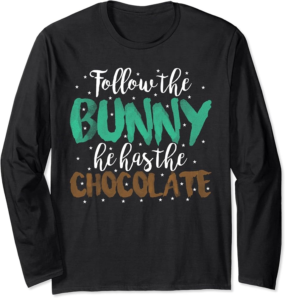 Funny Easter Shirt For Boys Girls Kids Chocolate Bunny T Shirt Ls Shirt