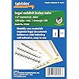 Tabbies Legal Numerical Exhibit Index Tabs, Blue Color Edge, 1/2" Tabs, 100 Tabs/Pack (57000), #1-100