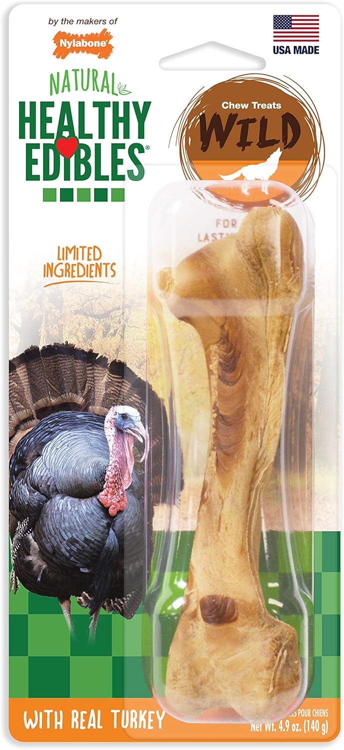 Nylabone Healthy Edibles Wild Dog Treats | Dog Treats Made in The USA Only | Small, Medium and Large Dog Chew Treats