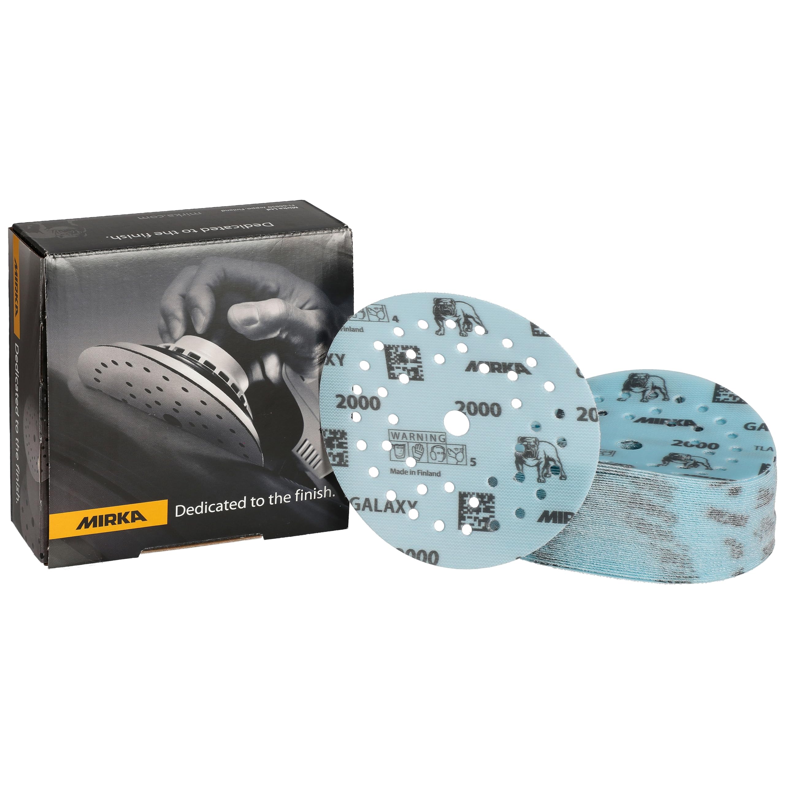 Mirka Galaxy epoxy sandpaper 125mm Hook & Loop grit 2000 for sanding epoxy resin, wood, epoxy, rivertable / 50 pcs sanding discs