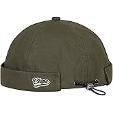 CLAPE Brimless Cap for Men Women Cotton Solid Color Rolled Cuff Harbour Hat Streetwear Casual Docker Watch Cap