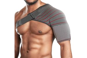 ORTONYX Shoulder Stability Brace Compression Sleeve for Rotator Cuff Support, Injury Prevention, Dislocated AC Joint, Labrum Tear, Frozen Shoulder Pain, Sprain, Soreness, Bursitis/L